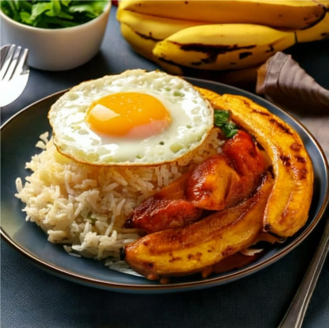 Arroz a la cubana