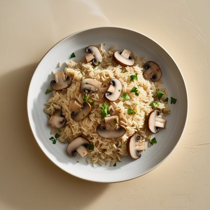 Arroz con champiñones - Arroz Sonora