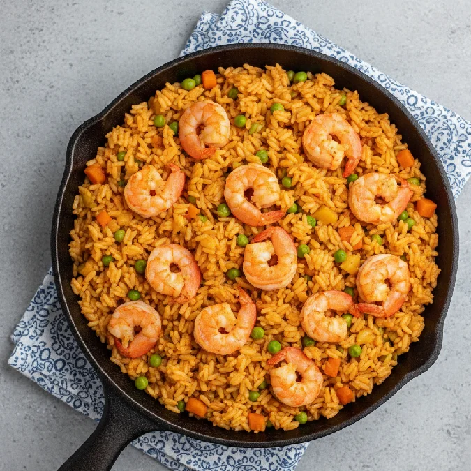 Arroz con camarones