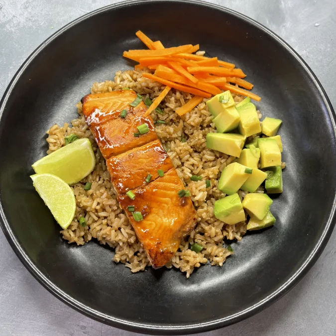 Salmón Teriyaki con Arroz